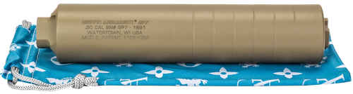 Griffin Armament GAGP7FDE-W GP7 Direct Thread Suppressor 7.62mm 1.50" FDE 17-4 PH Stainless Steel 5/8"x24                                                                                               