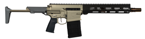 Q LLC BOOMBOX8612INSBR Boombox  8.6 Blackout 20+1 12" Bead Blasted Tapered Threaded Barrel, Black Anodized Picatinny Rail Aluminum Receiver, Adj Folding Stock, Reptilia CQG-NB Grip                    