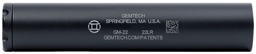 Gemtech 12127 GM-22 22 LR 5" 1" 1/2"x28 tpi Black Cerakote Aluminum                                                                                                                                     