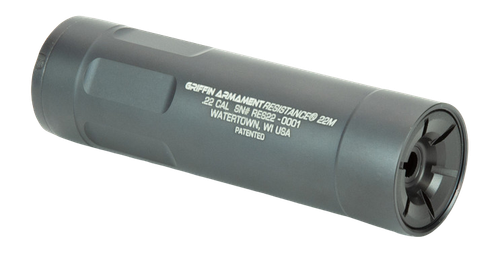 Griffin Armament GARS22-W Resistance 22 Cal 1.375" Black Aluminum 1/2"x28                                                                                                                               