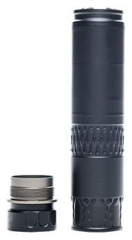 Rugged Suppressors AK360 Alaskan360  36 Cal 1.60" D, Rated Up to 338 Lapua, 130.80 dB (308 Win), Black Stainless Steel, R.U.M. Mount Included                                                           