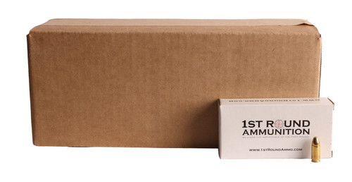1st Round Ammunition 9mm 124 Grain FMJ Brass Case 1000 Round Case