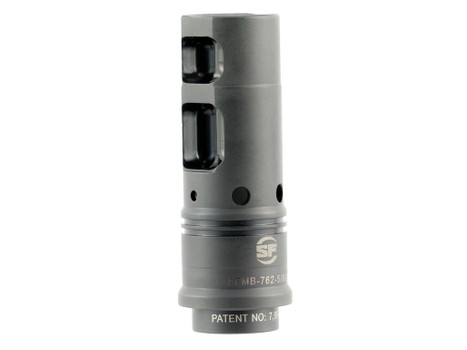 SureFire SFMB7625824 SOCOM Muzzle Brake Black DLC Stainless Steel with 5/8"-24 tpi Threads for 7.62mm AR-10