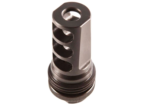 SilencerCo AC591 ASR Muzzle Brake Black Steel with 5/8"-24 tpi Threads for 30 Cal