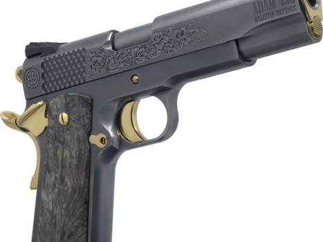 Dickinson LLC DKSN45TBP Adam 1911 Titan Full Size 45 ACP 8+1 5" Black Barrel, Steel B Serrations Slide, Steel Frame w/Beavertail