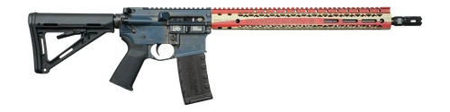 Black Rain Ordnance BRO-BETSY-250 Spec15 250th Anniversary 5.56 NATO 30+1 16" Red, White & Blue w/250th Anniversary Engraving Aluminum Receiver w/Picatinny Rail, Magpul MOE SL Black Polymer Stock, Bla