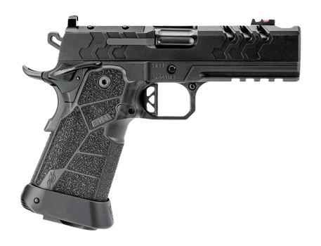 Kimber Mfg, Inc 3500105 2K11 Pro Comp Full Size Frame 9mm Luger 19+1 5" Compensated Barrel, Black Stainless Steel Lightening Cut/Optic Ready/Serrated Slide, Black Stainless Steel Frame w/Beavertail & 