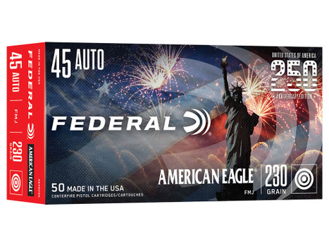 Federal AE45USA American Eagle 45ACP 230gr Full Metal Jacket 50/Box