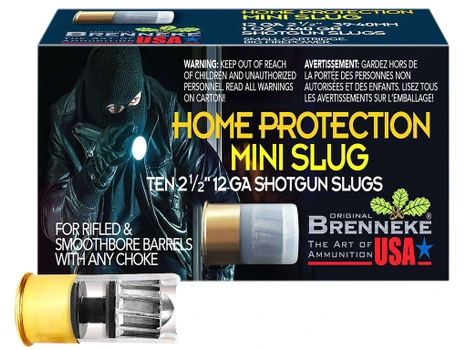 Brenneke SL122MS Home Protection Mini Slug 12Gauge Slug Shot 10 Per Box/25 Case