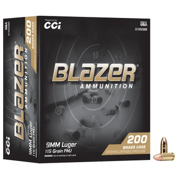 BLAZER 9MM 115GR FMJ 200RD TRAY