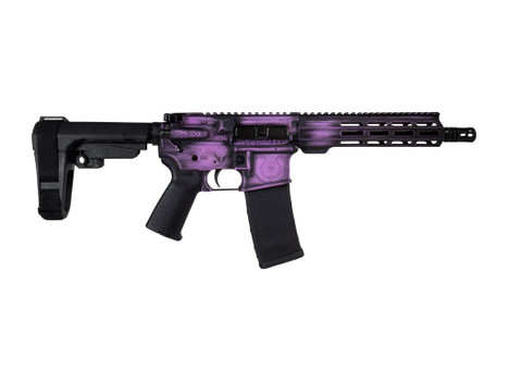 Shark Coast Tactical SCC07510VALK-P Valkyrie 5.56 NATO 30+1 10.50" Black Nitride Threaded Barrel, Aluminum Receiver w/Picatinny Rail, M-LOK Handguard, Polymer SB Tactical SBA3 Brace, Magpul MOE Grip