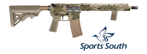 Diamondback DB175AK622 DB15  Sports South Exclusive 5.56 NATO 30+1 16" Threaded Barrel, Swamp Stalker Camo w/Logo Cerakote Aluminum Receiver w/Picatinny Rail, M-LOK Handguard, B5 Bravo MultiCam Polyme