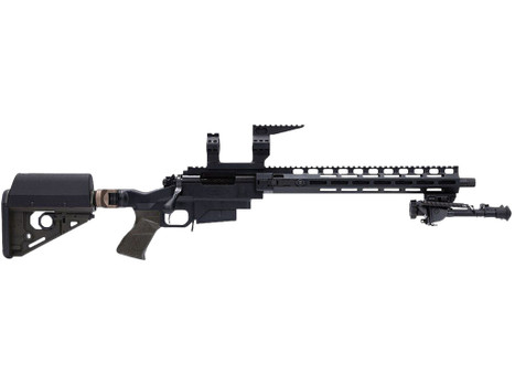 Larue Tactical LTBCSIETE308W OD Green 308 Win 5+1 Match Grade Threaded Barrel, 15" M-LOK Handguard, Black Picatinny Rail Receiver, Adj RAT OD Green Stock, A-PEG OD Green Grip, Briefcase, Bipod