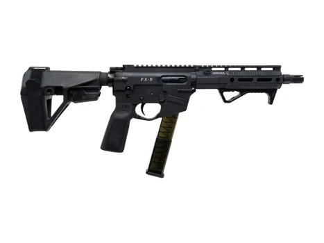 Freedom Ordance FX9P8E-BLK FX9P Elite 9mm Luger 8" Black Nitride Threaded Barrel, Black Anodized Aluminum Receiver w/Picatinny Rail, M-LOK Handguard, Black Polymer SB Tactical SBA5 Brace, Black Polyme