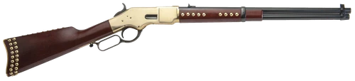Cimarron CA228G19 1866 Pawnee Carbine 45 Colt 10+1 19" Blued Steel Barrel, Brass Receiver, Fixed Wood Stock                                                                                             