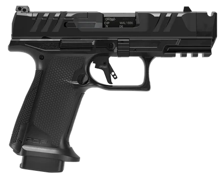 Walther Arms 4797050 PDP Pro X Sub-Compact Frame 9mm Luger 10+1 3.75" Black Barrel, Black Optic Ready/Serrated Slide, Black Polymer Frame w/Picatinny Rail, Black Textured Grip                         