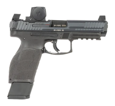 HK 81001350 VP9A1 F w/Optic 9mm Luger 20+1 4.53" Black Barrel & Steel Serrated w/Optic Slide, Black Polymer Frame w/Picatinny Rail, Textured Grip, Vortex CCW                                           