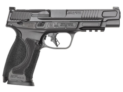 Smith & Wesson 14672 M&P M2.0 Metal 9mm Luger 17+1 5" Black Armornite Stainless Steel Barrel & Optic Ready/Serrated Slide, Black Armornite Stainless Steel Frame w/Picatinny Rail, Interchangeable Palms