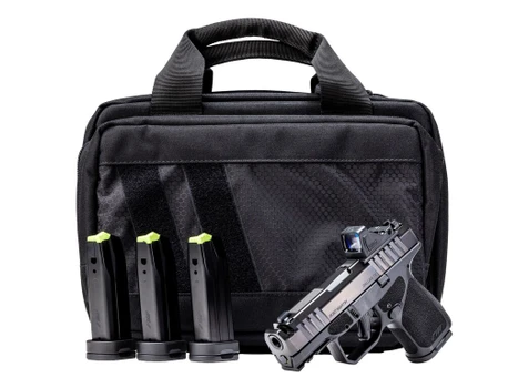 Rost Martin RM1SBLKOSP(COMP)SPL RM1S Comp Bundle 9mm Luger 12+1 15rd 3.60" Compensated Barrel, Black Nitron Steel Integrated Compensator/Serrated w/Optic Slide, Black Polymer Frame w/Picatinny Rail, T