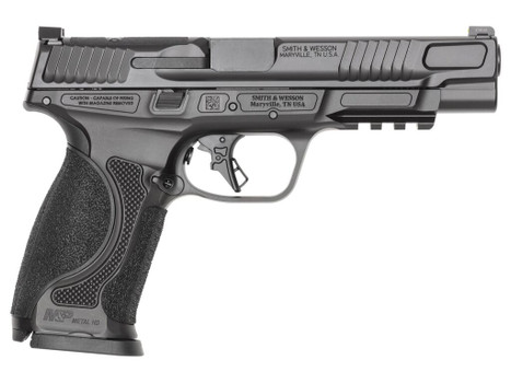 Smith & Wesson 14670 M&P M2.0 Metal 9mm Luger 17+1 5" Black Armornite Stainless Steel Barrel & Optic Ready/Serrated Slide, Black Armornite Stainless Steel Frame w/Picatinny Rail, Interchangeable Palms