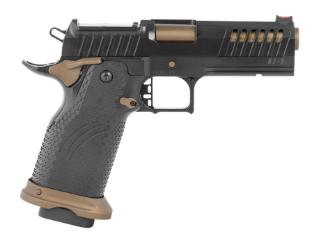 Fierce Firearms FGZ-9-C-BBZ Grizz Commander 9mm Luger 19+1 4.25" Black Bull Barrel, Steel Optic Ready/Serrated Slide, Burnt Bronze Cerakote w/Black Controls Steel Frame w/Accessory Rail, RMR Footprint