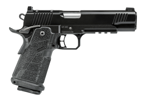 Kimber Mfg, Inc 3600301 DS Warrior  38 Super 20+1 5" Matte Stainless Barrel, KimPro Black Optic Cut/Serrated Slide, Black Stainless Steel Frame w/Beavertail & Picatinny Rail, Black Carbon Fiber Grip, 