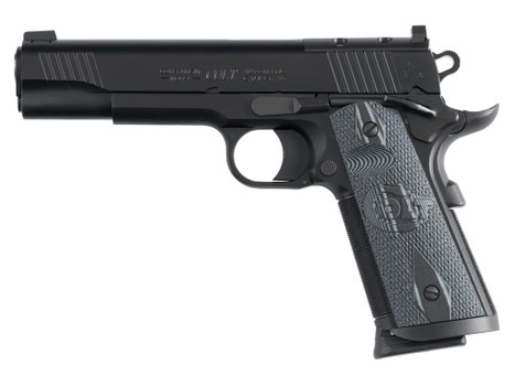 Colt Mfg O1080CCUOR CCU Government Full Size 45 ACP 8+1 5" Stainless National Match Barrel, Matte Black DLC Carbon Steel Optic Ready/Serrated Slide, Black Ion Bond Carbon Steel Frame w/Beavertail, Amb