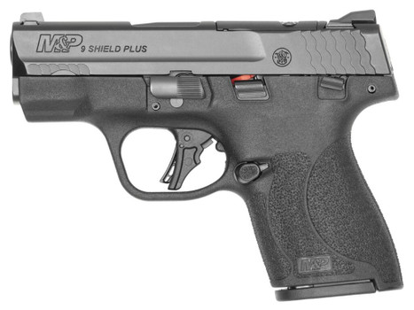 Smith & Wesson 14280 M&P9 Shield Plus Micro-Compact 9mm Luger 10+1 3.10" Black Armornite Stainless Steel Barrel & Optic Ready/Serrated Slide, Black Polymer Frame, Black Textured Grip