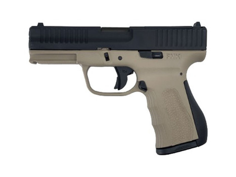 FMK FMKG49TDE G3 Full Size Frame 9mm Luger 14+1 4.50" Polished Threaded Barrel, Black Carbon Steel Optic Ready/Serrated Slide, Dark Earth Polymer Frame w/Accessory Rail, Textured Grip
