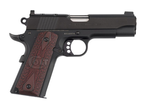 Colt Mfg O4842XEOR Commander Lightweight 9mm Luger 9+1 4.25" Stainless National Match Barrel, Blued Steel Optic Ready/Serrated Slide, Blue Anodized Aluminum Frame w/Beavertail