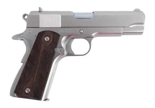 Tisas Arms 10100115 1911 A1 Tank Commander 45 ACP 7+1 4.25" Stainless Steel Barrel, Nickel Carbon Steel Serrated Slide & Frame w/Beavertail, Walnut Grip                                                