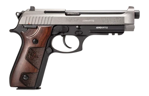 Taurus 1-92015C1-HW2 PT92  9mm Luger 17+1 5" Black Barrel, Tungsten Gray Cerakote Steel Serrated Slide, Black Cerakote Steel Frame w/Beavertail & Picatinny Rail, Altamont Wood Grip                    