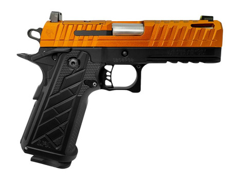 Live Free Armory HG8643-N Apollo 11 V2 Compact 9mm Luger 18+1 4.15" Stainless Barrel, Copper FX Cerakote Steel Optic Ready/Serrated Slide, Black Cerakote Steel Frame w/Beavertail & Picatinny Rail, Bla