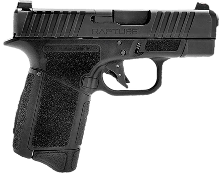 Gforce Arms GF932512BB Rapture  Sub-Compact Frame 9mm Luger 12+1 3.25" Black Steel Barrel, Black Steel Optic Cut/Serrated Slide, Black Cerakote Polymer Frame, Shield RMSc/RMR Footprint                