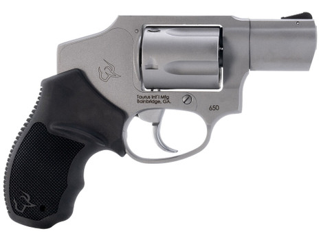 Taurus 2-650129 650 Small 357 Mag 38/Special +P 5 Shot 2" Stainless Steel Barrel, Cylinder & Frame, Black Rubber Grip, Transfer Bar Safety, Concealed Hammer