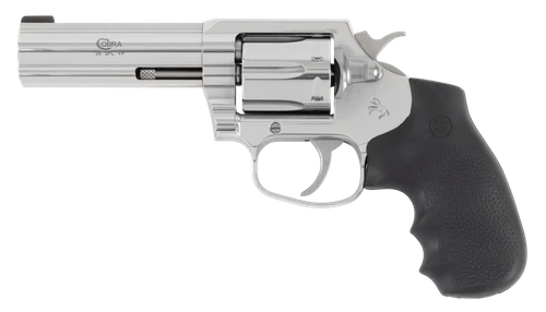 Colt Mfg COBRASB4BB Cobra  38 Special +P 6 Shot 4" Stainless Steel Barrel, Cylinder & Frame, Black Hogue Overmolded Grip, Exposed Hammer                                                                