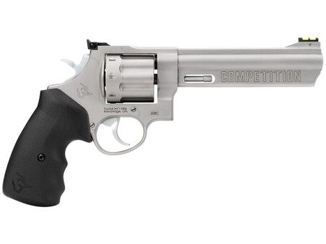 Taurus 2-608069CMP 608 Competition 357 Mag/38 Special +P 8 Shot 6" Matte Stainless Steel Barrel, Cylinder & Frame, Black Finger Grooved Grip, Transfer Bar Safety, Exposed Hammer