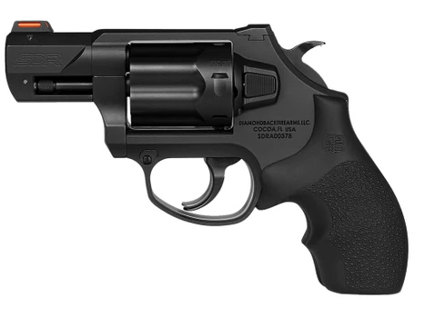 Diamondback DB0700S001 SDR Small 357 Mag/38 Special +P 6 Shot 2" Black Nitride Stainless Steel Barrel, Cylinder & Frame, Black Hogue Rubber Grip, Exposed Hammer