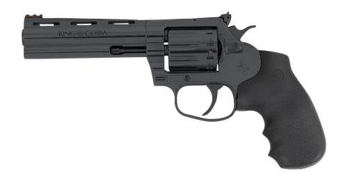 Colt Mfg KCOBRA22-BP4RFO King Cobra Target 22 LR 10rd Shot 4.25" Blued Vent Rib Barrel, Blued Carbon Steel Cylinder & Frame, Black Hogue Overmolded Grip, Exposed Hammer                                