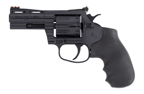 Colt Mfg KCOBRA22-BP3RFO King Cobra Target 22 LR 10rd Shot 3" Blued Vent Rib Barrel, Blued Carbon Steel Cylinder & Frame, Black Hogue Overmolded Grip, Exposed Hammer                                   