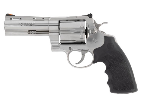 Colt Mfg ANACONDASP4RTS45C Anaconda 45 Colt (Long Colt) 6rd Shot 4.25" Stainless Vent Rib Barrel, Cylinder & Frame, Black Grip