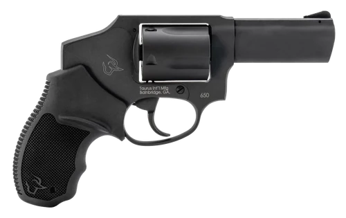 Taurus 2-650131 650  Small 357 Mag/38 Special +P 5 Shot 3" Matte Black Alloy Steel Barrel, Cylinder & Frame, Black Rubber Grip, Transfer Bar Safety, Concealed Hammer                                   