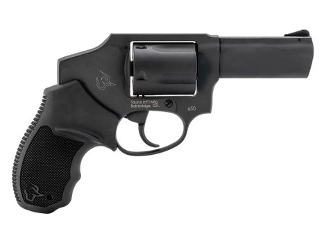 Taurus 2-650131 650 Small 357 Mag/38 Special +P 5 Shot 3" Matte Black Alloy Steel Barrel, Cylinder & Frame, Black Rubber Grip, Transfer Bar Safety, Concealed Hammer