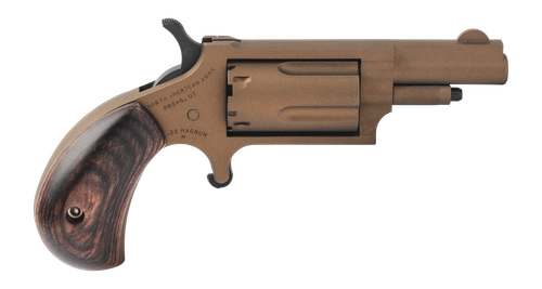 North American Arms 22MBB Bootlegger  22 Mag 5 Shot 1.63" Burnt Bronze Narrel, Cylinder & Steel Frame, Dark Walnut Birds Head Grip, Exposed Hammer                                                      