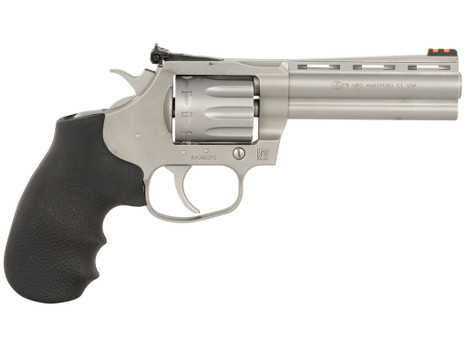 Colt Mfg KCOBRA22-SM4RFO King Cobra Target 22 LR 10 Shot 4.25" Matte Stainless Steel Vent Rib Barrel, Matte Stainless Stainless Steel Frame & Cylinder, Black Hogue Overmolded Grip, Exposed Hammer