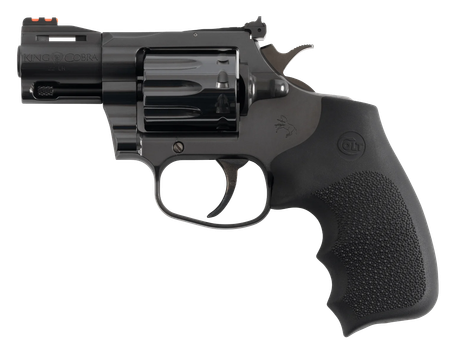 Colt Mfg KCOBRA22-BP2RFO King Cobra Target 22 LR 10rd Shot 2" Blued Vent Rib Barrel, Blued Carbon Steel Cylinder & Frame, Black Hogue Overmolded Grip, Exposed Hammer                                   