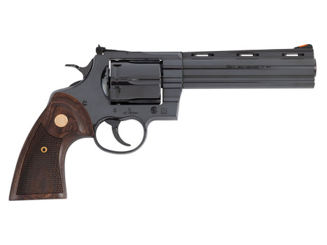 Colt Mfg ANACONDABP6WTS Anaconda Large 44 Mag 6 Shot 6" Blued Vent Rib Barrel, Cylinder, Drilled & Tapped Steel Frame, Hogue Finger Grooved Grip, Exposed Hammer
