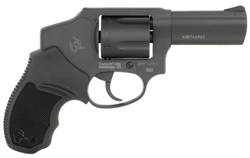 Taurus 2-850131 850  Small 38 Special 5 Shot 3" Matte Black Alloy Steel Barrel, Cylinder & Frame, Black Rubber Grip, Transfer Bar Safety, Concealed Hammer                                              