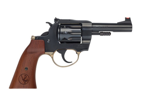 Henry H016GDA Golden Boy 22 S/L/LR 10 Shot 4" Blued Round Barrel, Blued Cylinder, Blued Polished Steel Frame, American Walnut Gunfighter Grip, Exposed Hammer