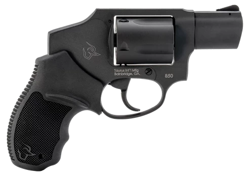 Taurus 2-850121 850  Small 38 Special 5 Shot 2" Matte Black Alloy Steel Barrel, Cylinder & Frame, Black Rubber Grip, Transfer Bar Safety, Concealed Hammer                                              